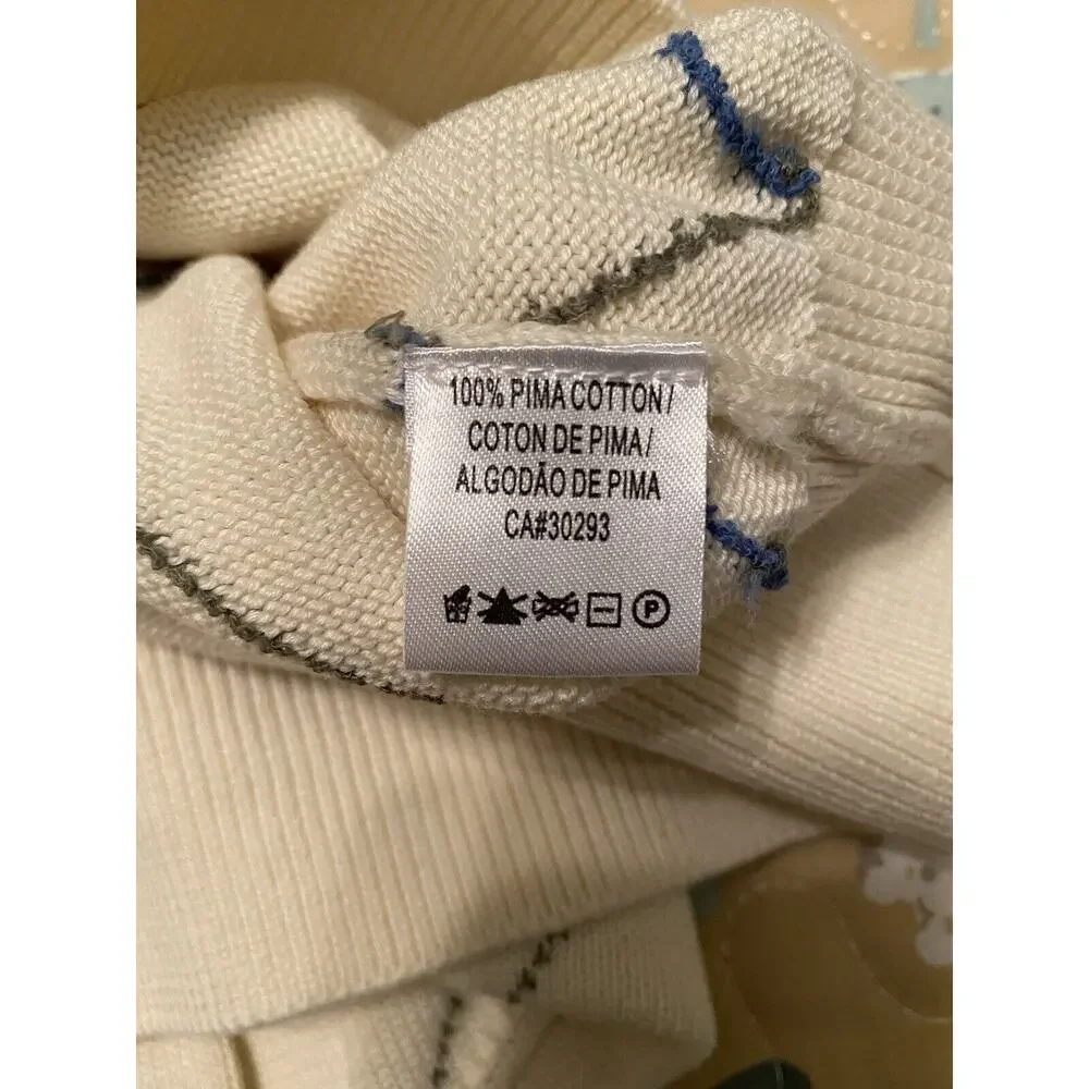 Fairway & Greene Argyle Pima Cotton Sweater Vest Mens Ivory L/S Med NEW $119 - Picture 6 of 12